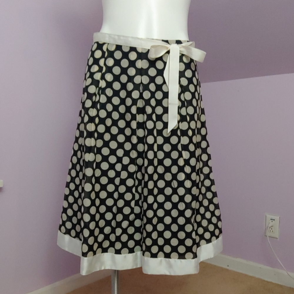 Zara basic polka dot skirt